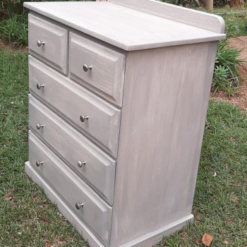 Paint techniqued chest of drawers