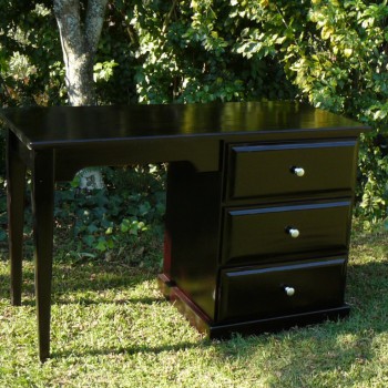 Elegant solid wood writing desk with three drawers
