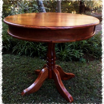 Elegant round table with curved legs, unique design beautifully crafted