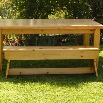 cypress picnic style table and bench seat